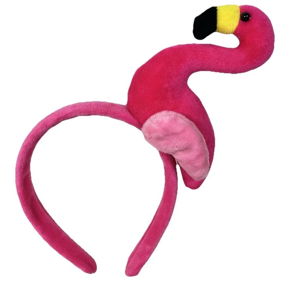 Flamingo Headpiece Hair Hoop Headband Hairband Princess Pink Novelty Costume EUC